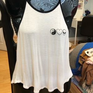 Peace, Love, & Alien halter tank top